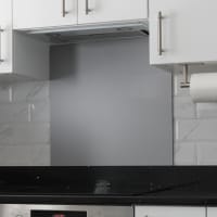 Altro Aluminium Kitchen Splashback - 900 x 750mm - Matt Silver
