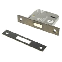 Atlantic 3 Lever Deadlock - 67mm Case - 44mm Backset - Urban Dark Bronze