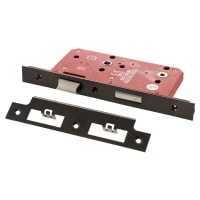 Atlantic DIN Bathroom Lock - 88mm Case - 60mm Backset - Square - Urban Dark Bronze