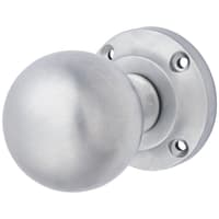 Altro Satin Chrome Victorian Ball Mortice Door Knob - 61mm Rose Diameter