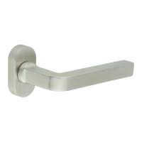 CRES by Frelan Satin Stainless Steel uPVC Multipoint Door Handles on Oval Rose - CR-104 Range