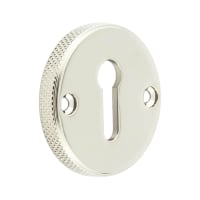 Burlington by Frelan Westbourne Knurled Escutcheon - 40mm Diameter - Keyhole - Polished Nickel