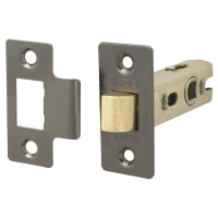 Altro Bolt Through Tubular Latch - 63mm Case - 45mm Backset - Square - Black Nickel