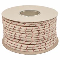 Everlasto No.4 Red Spot Waxed Cotton Sash Window Cord - 7mm Diameter - 100m Coil