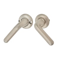 Eclipse Anti-Ligature Door Handles on Rose - Satin Stainless Steel - Ultra Range