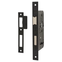 Arrone AR913 DIN Bathroom Lock - 88mm Case - 60mm Backset - Square - Matt Black