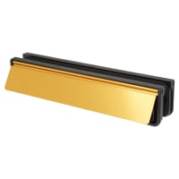 TSS Letter Plate - 300 x 65mm - 20-40mm Door Thickness - Polished Gold