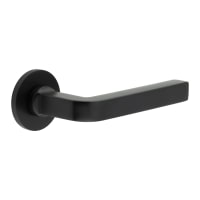 CRES by Frelan Black Unsprung Fire Rated Door Handles on Round Rose - CR-104 Range