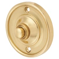 Hampstead Polished Brass Round Bell Push - 65mm Diameter