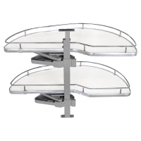 Emuca Supra Lake Corner Pull Out Organiser - Cabinet Width 860mm - Right Hand - White