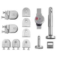 Toilet Cubicle Pack - 12-13mm Panels - 316 Satin Stainless Steel