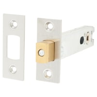 Jedo 5mm Heavy Duty Bolt Through Tubular Bathroom Deadbolt - 102mm Case - 82mm Backset - Square - Stainless