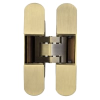 Ghost 3D Fire Rated Concealed FD30 Door Hinge - 140 x 30mm - Antique Brass