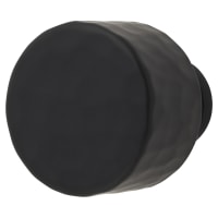 Alexander & Wilks Leila Hammered Round Cabinet Knob - 30mm Diameter - Matt Black