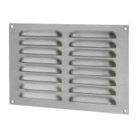 Altro Hooded Louvre Vent - 229 x 152mm - 6650mm² Free Air Flow - Satin Chrome