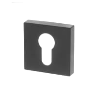 Atlantic Status Square Escutcheon - 51 x 51mm - Euro - Matt Black - Pair