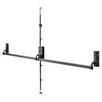 Arrone AR888 Rebated Double Door Panic Bar Set - Timber Door - Matt Black