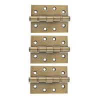 Atlantic Twin Ball Bearing Grade 13 Butt Fire Door Hinge - 102 x 75 x 3mm - Antique Brass - Pk of 3