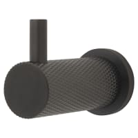 Alexander & Wilks Brunel Diamond Knurled Single Coat Hook - 48 x 25mm - PVD Dark Bronze