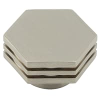 Hoxton by Frelan Nile Hex Cabinet Knob - 40mm Diameter - Satin Nickel