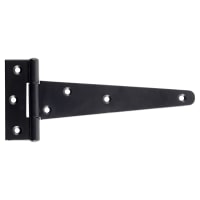 Heavy Duty Gate/Door Tee Hinge - 200 x 102mm - Black Powder Coated - Pair