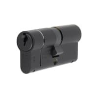 Eurospec 1 Star 6 Pin 80mm Euro Double Cylinder - 40 + 40mm - Matt Black - Keyed to Differ