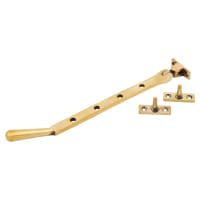 From The Anvil Newbury Casement Window Stay - 10 Inch/250mm Length - Aged Brass