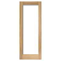 LPD Pattern 10 1 Light Clear Glazed Unfinished Solid Internal Door - 2040 x 826 x 40mm - Oak