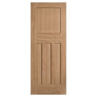 LPD DX 30's 4 Panel Unfinished Solid Internal FD30 Fire Door - 2032 x 813 x 44mm - Oak