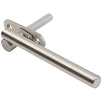Jedo Round Bar Locking Espagnolette Casement Window Handle - Right Hand - Satin Stainless Steel
