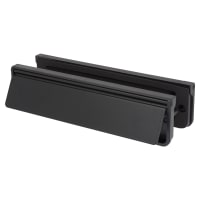TSS Letter Plate - 250 x 65mm - 40-80mm Door Thickness - Black