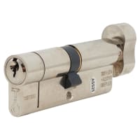 TSS TS007 1 Star 6 Pin 80mm Euro Thumbturn Cylinder - 40 Turn + 40mm - Pol Chrome - Keyed To Differ