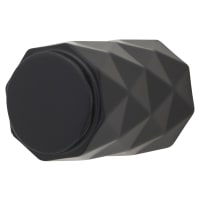 Alexander & Wilks Diamond Cut Cylinder Cabinet Knob - 20mm Diameter - Matt Black