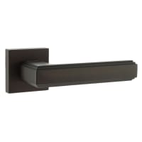 Atlantic Forme Alila Door Handle on Square Rose - Urban Dark Bronze