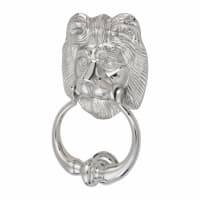 Altro Lion Door Knocker - Polished Chrome - 177 x 102mm