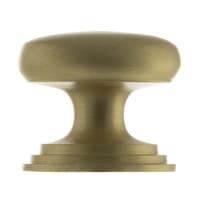 Atlantic Old English Lincoln Victorian Round Cabinet Knob - 32mm Diameter - Satin Brass