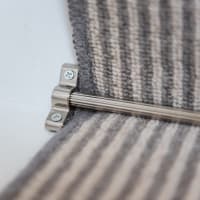 Altro Lines Stair Rod with Plain Finials - 900mm Length - Polished Nickel
