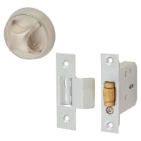 Eclipse Anti-Ligature Bowling Ball Cabinet Knob - 62mm Diameter - Satin Nickel - Ultra Range
