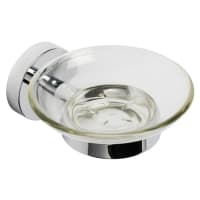Croydex Epsom Flexi-Fix Soap Dish & Holder - 130 x 107.5 x 54mm - Polished Chrome