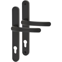 TSS uPVC Multipoint Door Handle - 215mm Bolt c/c - 92mm c/c - Black