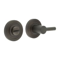Burlington by Frelan Easy Turn & Release with Reeded Rose - 50mm Diameter - Dark Bronze