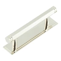 Hoxton by Frelan Nile 15mm Hex T-Bar Cabinet Pull Handle on Stepped Backplate - 96mm c/c - Polished Nickel