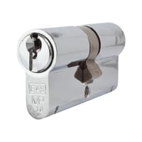 Eurospec 10 Pin 64mm Euro Double Cylinder - 32 + 32mm - Polished Chrome - Master Keyed