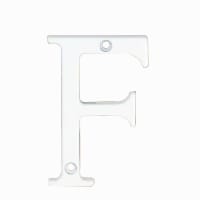 76mm Screw Fix Door Letter - F - White