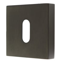 Atlantic Forme Square Escutcheon - 50 x 50mm - Keyhole - Urban Dark Bronze - Pair