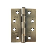 Atlantic Twin Ball Bearing Grade 11 Butt Fire Door Hinge - 102 x 75 x 2.5mm - Antique Brass - Pair
