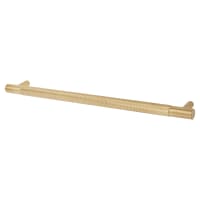 Alexander & Wilks Brunel 13mm Knurled T-Bar Cabinet Pull Handle - 224mm Centres - PVD Satin Brass