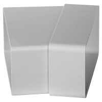 Awenta Horizontal 15° Flat Channel Bend - 110 x 55mm - White
