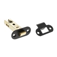 Atlantic Fire-Rated Tubular Latch - 78mm Case - 57mm Backset - Radius - Matt Black
