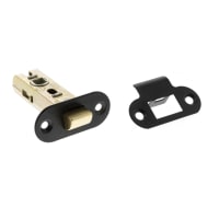 Atlantic Fire-Rated Tubular Latch - 63mm Case - 45mm Backset - Radius - Matt Black